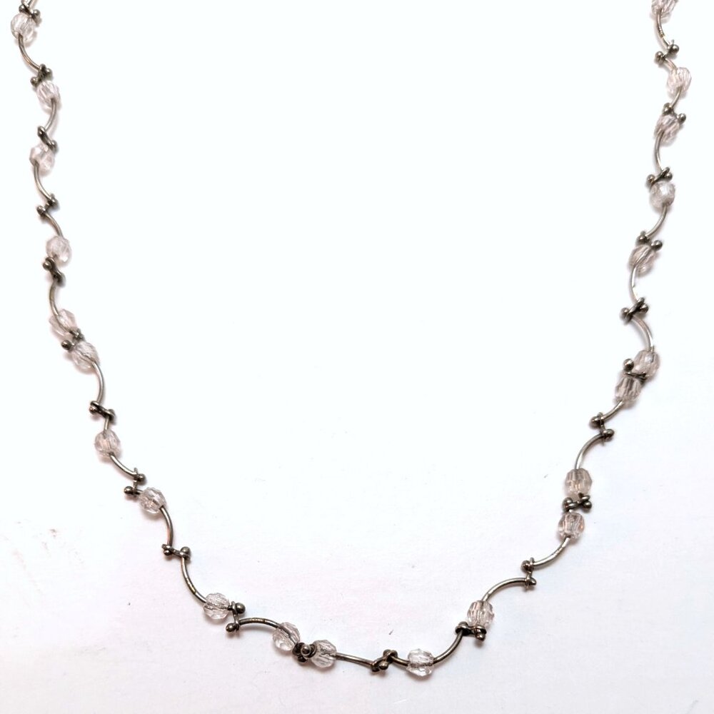 Vintage Y2K Dainty Choker Necklace Crystal Beaded Preppy Kawaii Coquette Claires
